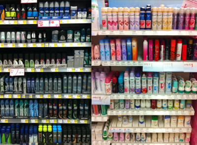 deodorants aisle